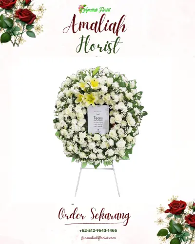 Krans Bunga Duka Cita di Sidakangen